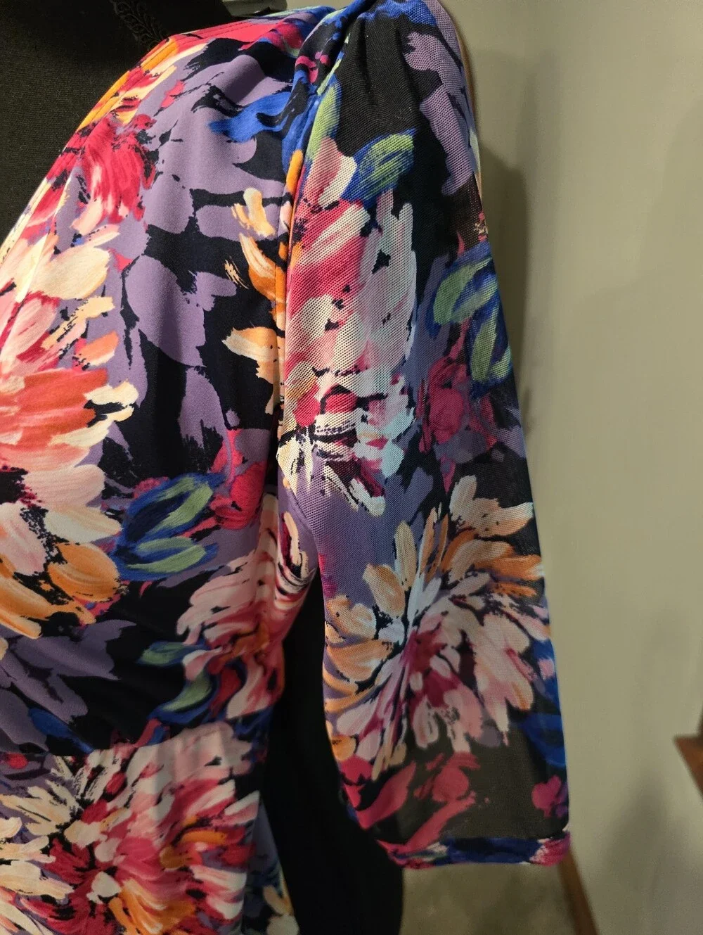 Coco Reef Floral One-Piece Swimdress in Navy, Purple, Pink, Peach - Picture 4 of 10